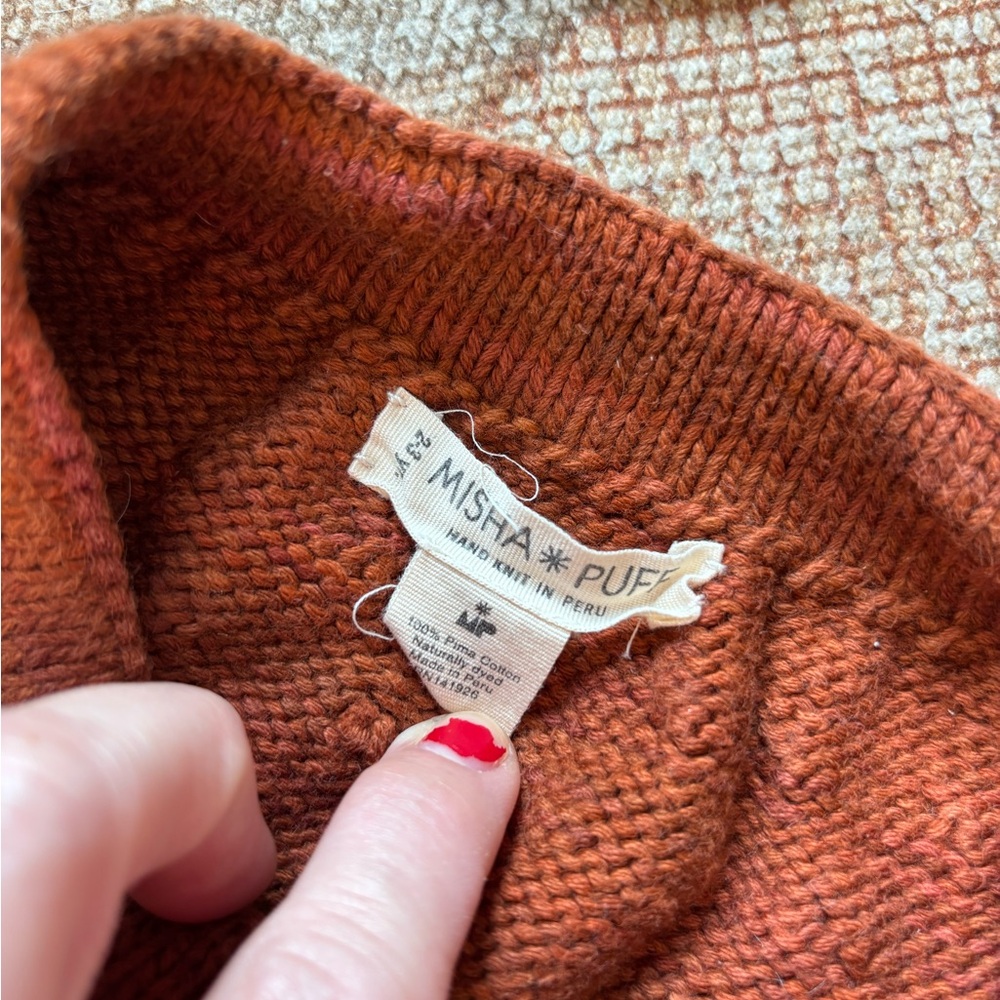 Misha And Puff Rust popcorn knit shorts - Picture 3 of 3
